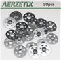 AERZETIX - C65194 - Lot de 50 Rondelles de fixation isolant Ø8 x 50 mm pour panneaux à carreler - en métal - douche baignoire ma