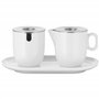 WMF Barista Sucrier de 130 ml et pot à crème/lait en porcelaine de 170 ml avec couvercles