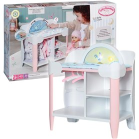 Baby Annabell Table à Langer Jour & Nuit 709672 - pour poupées Baby Annabell de 36 cm et 43 cm - Effets Lumineux, Matelas à Lang Baby Annabell Table à Langer Jour & Nuit 709672 - pour poupées Baby Annabell de 36 cm et 43 cm - Effets Lumineux