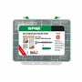 Boîte d'assortiment SPAX Set de vis et de chevilles 201 pièces en différentes dimensions, chevilles à expansion, vis universelle