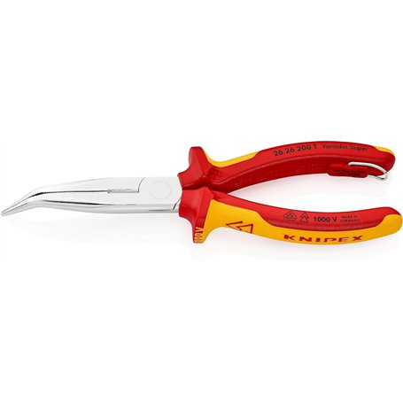 Knipex Pince demi-ronde avec tranchant (pince bec de cigogne) chromée