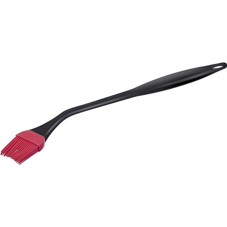 Westmark 15452270 Pinceau de marinade à manche extra long en silicone avec coude et tête amovible Noir/rouge