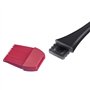 Westmark 15452270 Pinceau de marinade à manche extra long en silicone avec coude et tête amovible Noir/rouge