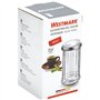 Westmark Sucrier Doseur, Capacité : 300 ml, Verre/Acier Inoxydable, New York, Argent/Transparent, 65202260