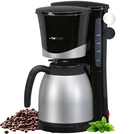 Clatronic® Cafetière thermos | Cafetière automatique pour 8-10 tasses de café filtre | Stop-goutte & arrêt automatique | Insert
