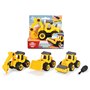 Dickie - Construction Builder - Véhicules de Chantier à Construire - 4 Modèles - 13cm - Tournevis Inclus - 203341032