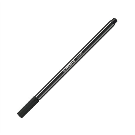 STABILO Lot de 3 Feutres de Dessin PEN 68 Pointe Moyenne 1 mm Noir