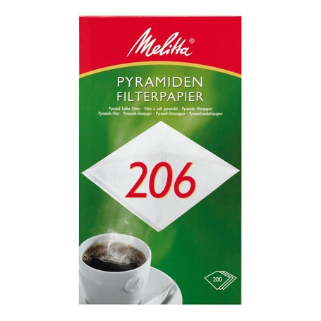 Melitta 206 G Lot de 200 filtres en papier pyramidaux