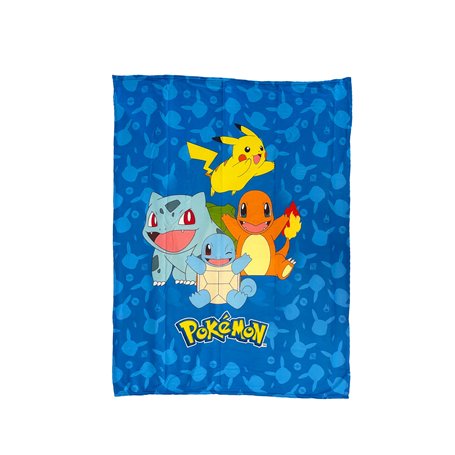 Herding Pokemon Couverture Garçon Couverture Polaire Bisasam Glumanda Schiggy Enfant 130x170cm