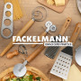 Fackelmann Fouet pour pâtes, focaccia et pâte - Fouet pour pâtes aérées - Fouet danois avec manche ergonomique en bois de hêtre 