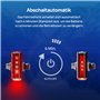 FISCHER Twin Stop 100 Lux Kit d'éclairage LED pour vélo avec Feux de Route et Mode capteur, Longue durée de Vie, boîtier en Alum