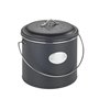 WENKO Poubelle de Compost Mod. Nero 6 L | Composteur de Cuisine avec Couvercle et filtres à Charbon | 3 filtres Inclus pour neut