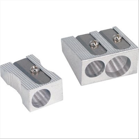 1 taille-crayons en métal 2 trous