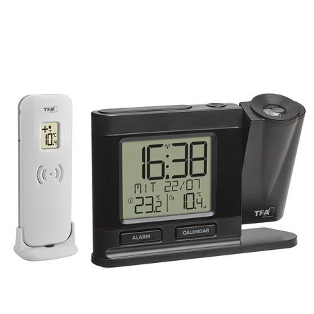 TFA Dostmann Réveil Radio-pilotée par Projection