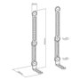 my wall Support Universel pour Barre de Son HZ32-1L - Support TV pour écrans jusqu'à 49" - Peu encombrant - Inclinable et pivota