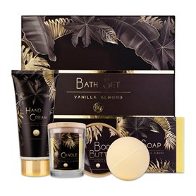 accentra - Coffret cadeau luxe pour femme 5 pièces – Kit de bain cadeau avec bougie parfumée