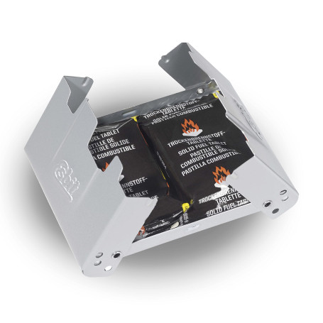 Esbit Réchaud de poche avec protection contre le vent - Réchaud avec combustible sec Esbit 2 x 27 g - Réchaud de camping