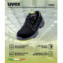 UVEX Mixte Low Shoe 65668 S2 Size 42 PU Sole W11 Chaussure de Protection Incendie et de sécurité, Nero Lime