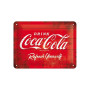 Nostalgic-Art Plaque Vintage Coca-Cola – Logo Red – Idée de Cadeau pour Les Fans de Coke
