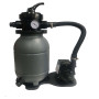 Groupe Filtration Piscine - Maxi 15m3 - Fourni avec Balles Filtrantes - Connexion Tubes 32/38 - Equipé de Vanne Multivoies/Manom