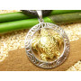 Pendentif en argent plaqué or avec motif « tortue maori » - Pendentif en argent sterling partiellement plaqué or - Symbole de pr