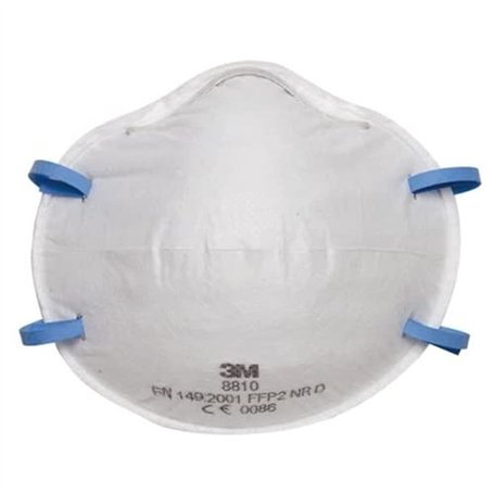 3M 8810 Lot de 3 Masques respiratoires filtrant coque sans soupape contre particules irritantes