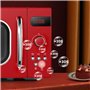COMFEE' Micro-ondes Rétro CMSRO 20di rd avec 8 Renus Rutomatiques, 5 Niveaux de Puissance de Cuisson, Bouton de Cuisson Express,