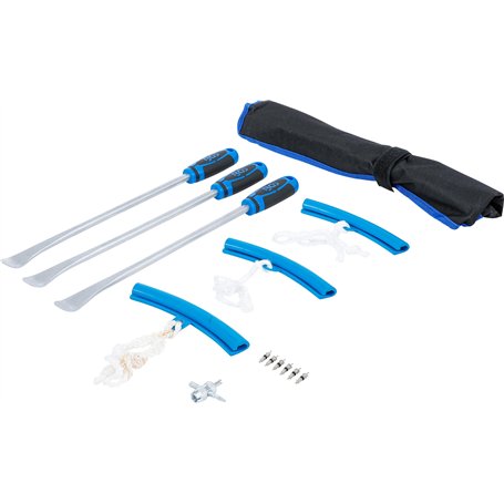 BGS 74447 | Jeu de démonte pneus et Protections de Jantes | pour Motos | 13 pièces