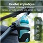 Zamboo Porte Gobelet Poussette Universel, Fixation Antidérapante Caoutchouté, Support Biberon et Bouteille, Accessoire Bebe Land