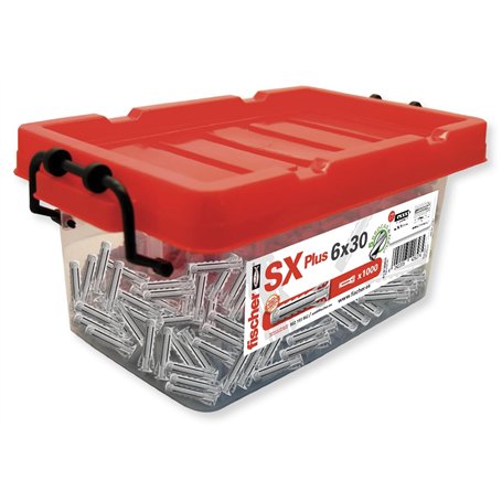 fischer 568676 - Big Box de chevilles murales pour béton SX Plus 6 x 30