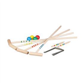 Relaxdays Jeu de Croquet en Bois