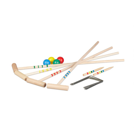 Relaxdays Jeu de Croquet en Bois