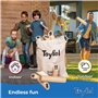 Toyfel Tölky Jeu de Quilles en Bois Finlandais - Jeu de Plein Air de 2 à 4 Joueurs - Echecs Suédois en Bois Écologique FSC® Jeu