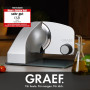 GRAEF Master M20 - Trancheuse électrique universelle, Made in Germany, lame tout acier Ø 170 mm pour les coupes les plus fines, 
