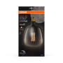 OSRAM Vintage 1906 smoke tinted LED lamp, 4.5W, 150lm, globe shape with 140mm diameter & E27 base, warm white light, straight fi