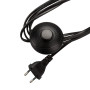 Mextroic Câble d'alimentation/douille de lampe avec interrupteur à pied et douille E27 : 3,5 m, 190-250 V