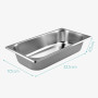 Navaris 3x Bac de Cuisson en Inox - Plat Rectangulaire en Acier Inoxydable - Plateau de Cuisson Four pour Pâtisserie Gratin - 32