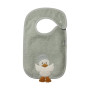 Sterntaler Bavoir uni en éponge avec bouton pression latéral et application canard Edda Lou pour fille et garçon