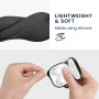 kwmobile Housse pour écouteurs Compatible avec Jabra Elite 8 Active Coque - Coque de Protection en Silicone - Blanc-Noir-Noir
