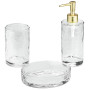 Navaris Accessoires de Salle de Bain - Set Accessoire de Salle de Bain - Ensemble Complet - Distributeur de Savon - Verre Brosse