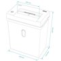 Destructeur de Papier Ideal Shredcat 8200 CC, Coupe croisée 2x12 mm, Niveau de sécurité P-5, 12 Feuilles, 21 litres, Conforme RG