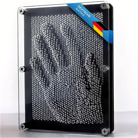 GOODS+GADGETS 3D Tableau à Clous Pinart Tableau Pinpressions Sculpture Jouet rétro avec Clous métalliques 20 x 15 cm