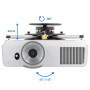 deleyCON Universel Projecteur de Plafond pour Projecteur Beamer +/-15° Inclinable - Pivotant à 360° - Jusqu'à 20Kg - Variable - 