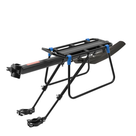 MidGard Porte-bagages de vélo en alliage d'aluminium avec réflecteur réglable pour vélos de 24 à 29 pouces