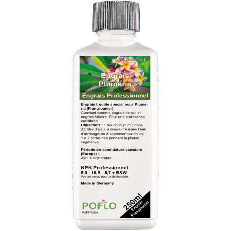 POFLO Engrais pour frangipanier Engrais pour Plumeria Fleur des temples (250ml)
