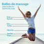ALPIDEX Balle de massage set de 5 balles à picots lacrosse triggerpoint différents degrés de dureté pour le dos jambes pieds mai