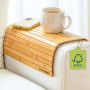 Praknu Plateau de Canapé Flexible en Bois pour Chaque Accoudoir - Bambou Certifié FSC® - Antidérapant & Réglable - Parfait pour