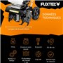 FUXTEC Motobineuse thermique FX-AF152 – Moteur 2 temps 51,6 cm³ – 23 cm de largeur – Profondeur de 70 mm – Fraises étoilées – Lé