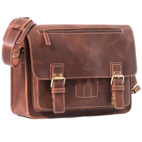 ALMADIH sac en cuir vachette BILLY Cartable bandoulière Marron Vintage serviette sac porté épaule Messenger sacoche Travail busi