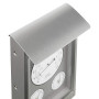 GardenMate Station météo analogique en INOX 23 x 14 x 4 cm - baromètre, thermomètre, hygromètre